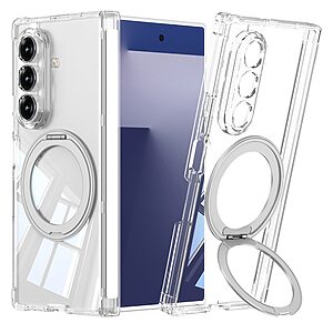 Θήκη Samsung Galaxy Z Fold7 5G GKK Προστατευτικό από PC V2 με υποστήριξη ασύρματης φόρτισης και πτυσσόμενη βάση στήριξης