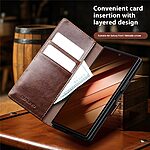 Θήκη Samsung Galaxy Z Fold7 5G QIALINO book v4 με μαγνητικό κούμπωμα από Premium αυθεντικό δέρμα Genuine Cowhide καφέ - Image 4