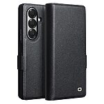 Θήκη Samsung Galaxy Z Fold7 5G QIALINO book v5 με μαγνητικό κούμπωμα από Premium αυθεντικό δέρμα Genuine Cowhide μαύρο