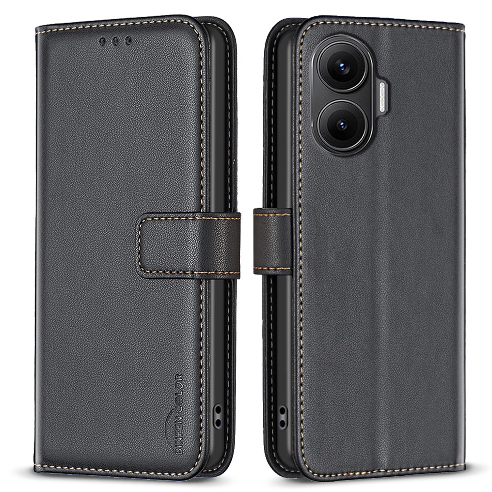 Θήκη Xiaomi Poco F7 5G BINFEN COLOR Leather Wallet series 12 με βάση στήριξης Θήκη Xiaomi Poco F7 5G BINFEN COLOR Leather Wallet series 12 με βάση στήριξης