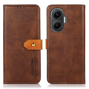 Θήκη Xiaomi Poco F7 5G KHAZNEH Leather Wallet Golden Clasp με βάση στήριξης