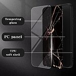 Θήκη Xiaomi Poco F7 5G OEM σχέδιο Marble με Πλάτη Tempered Glass TPU μαύρο - Image 3