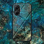 Θήκη Xiaomi Poco F7 5G OEM σχέδιο Marble με Πλάτη Tempered Glass TPU σμαραγδί - Image 2