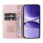 υποδοχή καρτών και μαγνητικό κούμπωμα Flip Wallet από συνθετικό δέρμα και TPU ροζ