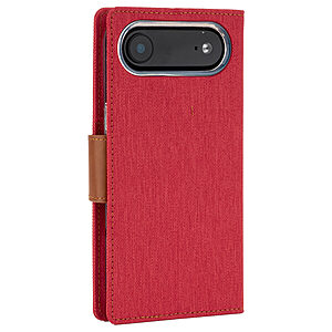 υποδοχές καρτών και μαγνητικό κούμπωμα για iPhone 17 Air - κόκκινο/ καφέ